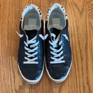 Dolce Vita Black and White Leather Sneakers
